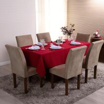 Toalha de Mesa 4 Lugares 1,45 x 1,40m Tecido Oxford Liso 1 Peça Natal