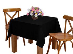 Toalha de mesa 4 Lugares 1,45m Quadrada Oxford Liso Preto Toalha de mesa 4 Lugares 1,45m Quadrada Oxford Liso Preto