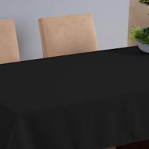 Toalha de Mesa 4 Lugares 1,45x1,40 1 Peça Tecido Oxford Liso - Preto