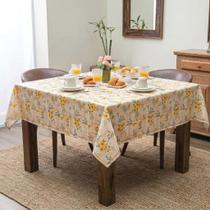 Toalha de Mesa 4 Lugares Campina 150x150cm Limpa Fácil Algodão Lepper