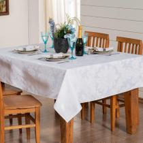 Toalha De Mesa 4 Lugares Jacquard Original Branco