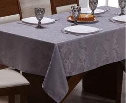 Toalha De Mesa 4 Lugares Jacquard Tecido Grosso Retangular