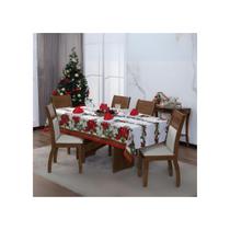 Toalha De Mesa 4 Lugares Natal Quadrado Papai Noel Decoração