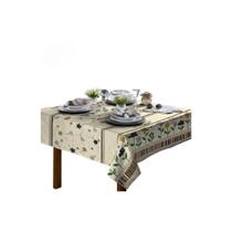 Toalha De Mesa 4 Lugares Quadrada Rústica Luxo 1,40x1,40m