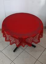 Toalha De Mesa 4 Lugares Redonda Renda 1,60ø m Toalha De Mesa 4 Lugares Redonda Renda 1,60ø m