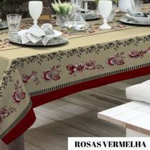 Toalha De Mesa 4 Metros para 8 10 Lugares 8 ou 10 Cadeiras Tecido Linhão Gourmet Corrida Algodão Retangular Luxo Várias