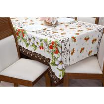 Toalha de Mesa 6 Cadeiras Estampada Rustica 2,10 x 1,45M Premium Luxo Vários Modelos e Estampas
