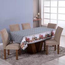 Toalha De Mesa 6 Lugares 2,00x1,45 1 Peça Oxford Estampado