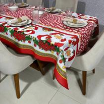 Toalha De Mesa 6 Lugares Natal Retangular Luxo Posta A Natal