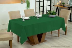 Toalha de Mesa 6 Lugares Natal Reveillon Verde Retangular - 2,20mt x 1,50mt - Tecido Oxford - E&C