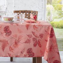 Toalha De Mesa 6 Lugares Naturalle Panama 1,60X2,50M Coral Toalha De Mesa 6 Lugares Naturalle Panama 1,60X2,50M Coral