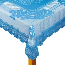 Toalha De Mesa 6 Lugares Retangular De Renda Luxo 1,50X2, Az Toalha De Mesa 6 Lugares Retangular De Renda Luxo 1,50X2, Az