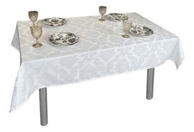 Toalha De Mesa 6 Lugares Retangular Luxo Jacquard 2,10x1,40