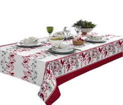 Toalha De Mesa 6 Lugares Retangular Rústica Luxo 1,40x2,10m
