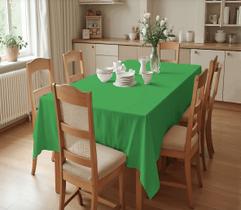 Toalha De Mesa 6 Lugares Retangular Tecido Oxford 2,20x1,40