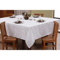 Toalha de Mesa 6 Lugares Tecido Jacquard Retangular Moderna