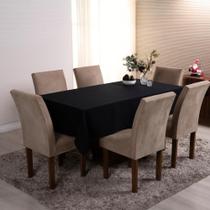 Toalha de Mesa 8 Lugares Basic 2,50x1,40m Liso Tecido Oxford