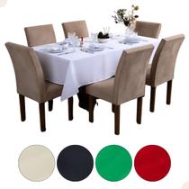 Toalha de Mesa 8 Lugares Basic 2,50x1,40m Liso Tecido Oxford