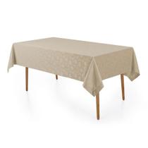 Toalha de Mesa 8 Lugares Jacquard Victória Noz Moscada Karsten