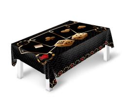 Toalha De Mesa 8 Lugares Oxford Retangular Poker Cassino