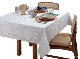 Toalha De Mesa 8 Lugares Retangular Nobre Jacquard 1,60x2,60m