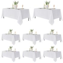 Toalha de mesa adequada resistente a manchas/rugas 70x120cm branca x8 Toalha de mesa adequada resistente a manchas/rugas 70x120cm branca x8