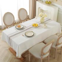 Toalha de mesa Alsoo retangular de algodão e linho impermeável 140x191 cm