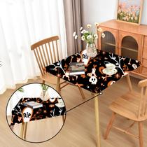 Toalha de mesa Amonsa Halloween ajustada quadrada 122x122 cm