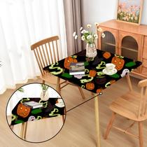 Toalha de mesa Amonsa Halloween quadrada ajustada 120x120cm