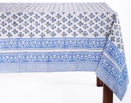 Toalha de mesa ATOSII Gulbahar Azul 100% algodão 150x275cm 8 lugares