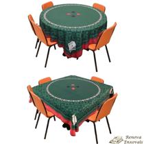 Toalha de Mesa Aveludada para Jogar Baralho Poker Truco Cartas - Mesa Quadrada, Redonda ou Retangular para 4 ou 6 Lugares - Flanela