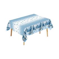 Toalha De Mesa Azul De Natal 2025 - Decoração De Natal Para Casa, Navidad, Noel, Ano Novo 2026