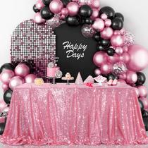 Toalha de mesa B-COOL 127x203 cm, lantejoulas rosa, decoração de festa Toalha de mesa B-COOL 127x203 cm, lantejoulas rosa, decoração de festa