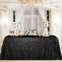 Toalha de mesa B-COOL Black Sequin 152x259cm Halloween Wedding