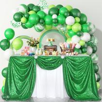 Toalha de mesa B-COOL Green Sequin 125x125 cm Glitter Overlay