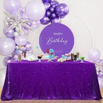 Toalha de mesa B-COOL Purple Sequin 152x259cm para festa de casamento