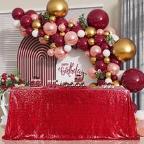 Toalha de mesa B-COOL Red Sparkly Sequin 229x229 cm