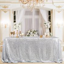 Toalha de mesa B-COOL Silver Sequin 228x396cm de Natal e Casamento