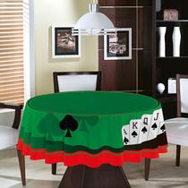 Toalha de Mesa Baralho Aveludada Teka Cassino Redonda 160 CM Toalha de Mesa Baralho Aveludada Teka Cassino Redonda 160 CM