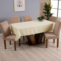 Toalha de Mesa Basic 1 Peça 2,00m x 1,40m 6 Lugares 100% Poliéster Tecido Oxford