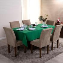 Toalha de Mesa Basic 2,50m 8 Lugares Oxford Natal Verde - Home Fernandes Toalha de Mesa Basic 2,50m 8 Lugares Oxford Natal Verde - Home Fernandes