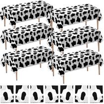 Toalha de mesa Bedwina Cow Print, pacote com 6, 137 cm x 183 cm para festa Toalha de mesa Bedwina Cow Print, pacote com 6, 137 cm x 183 cm para festa