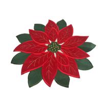 Toalha De Mesa Bordada De Natal 40X40CM, Moderna Nórdica Europeia, 2PCS, Bandeira Circular Para Mesa