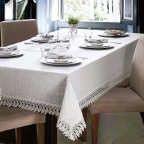 Toalha de Mesa Bordada Delhi 6 Lugares 2,20X1,50m Jolitex