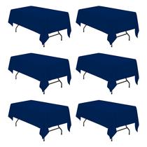 Toalha de mesa BRILLMAX azul marinho de poliéster 180x260cm para mesa de 6 pés