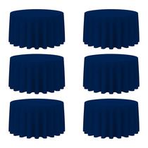 Toalha de mesa BRILLMAX azul marinho redonda 305 cm, poliéster, pacote com 6