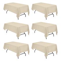 Toalha de mesa BRILLMAX Bege Poliéster 180x260cm para mesa de 6 pés