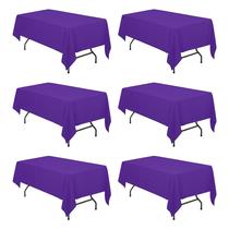 Toalha de mesa BRILLMAX de poliéster roxo 180x260cm para mesa de 6 pés