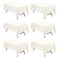 Toalha de mesa BRILLMAX Ivory Polyester 180x260cm para mesa de 6 pés