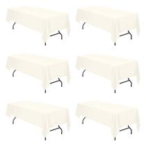 Toalha de mesa BRILLMAX Ivory Polyester 180x320cm para mesa de 6 pés